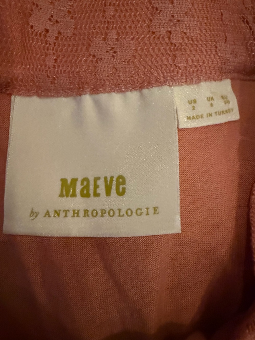 Anthropologie Maeve Brighton Tiered Midi Skirt in a red and pink ombré - Picture 7 of 7